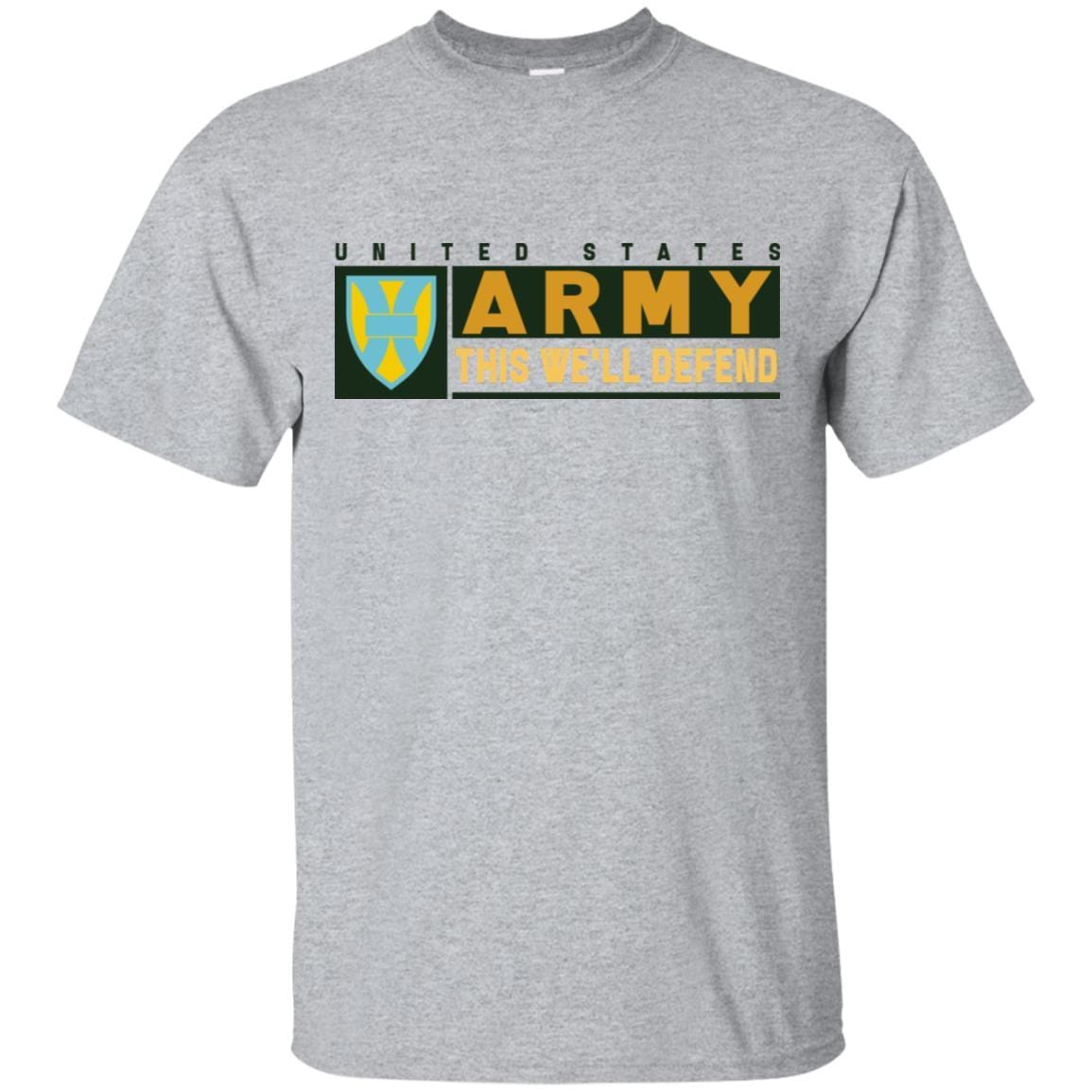 US Army 21ST SUSTAINMENT COMMAND- This We'll Defend T-Shirt On Front For Men-TShirt-Army-Veterans Nation