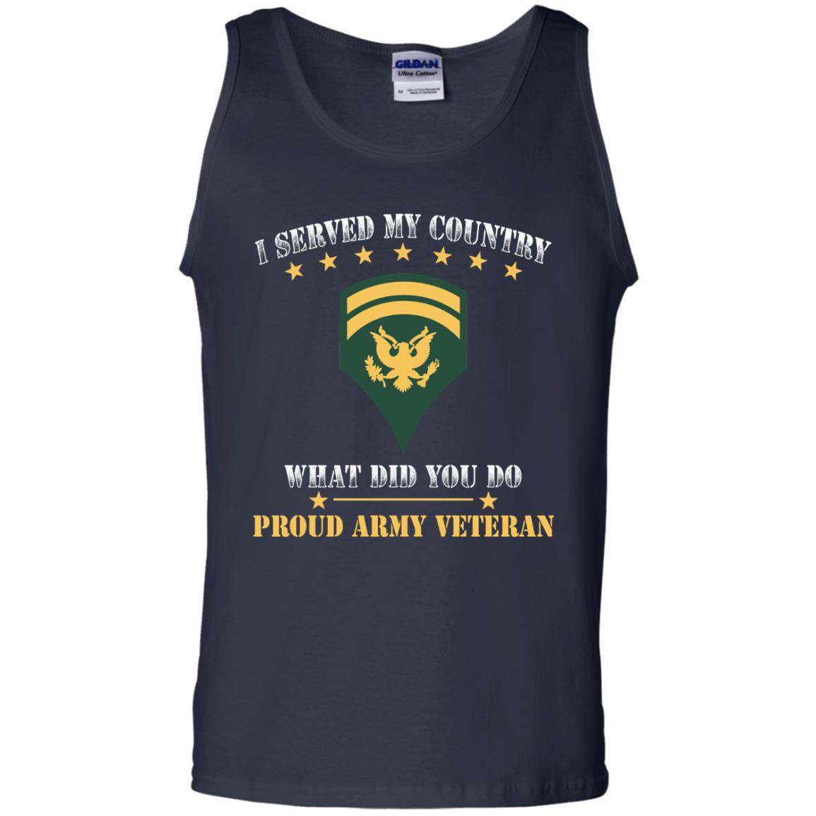 US Army E-6 SPC E6 Specialist Ranks Men Front T Shirt - Proud US Army Veteran-TShirt-Army-Veterans Nation