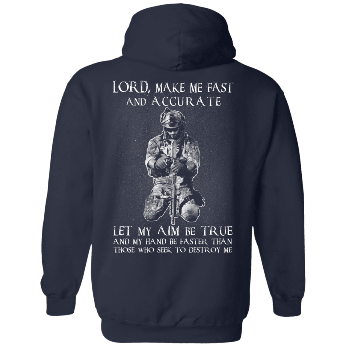 Military T-Shirt "Veteran - Lord Make Me Fast And Accurate"-TShirt-General-Veterans Nation