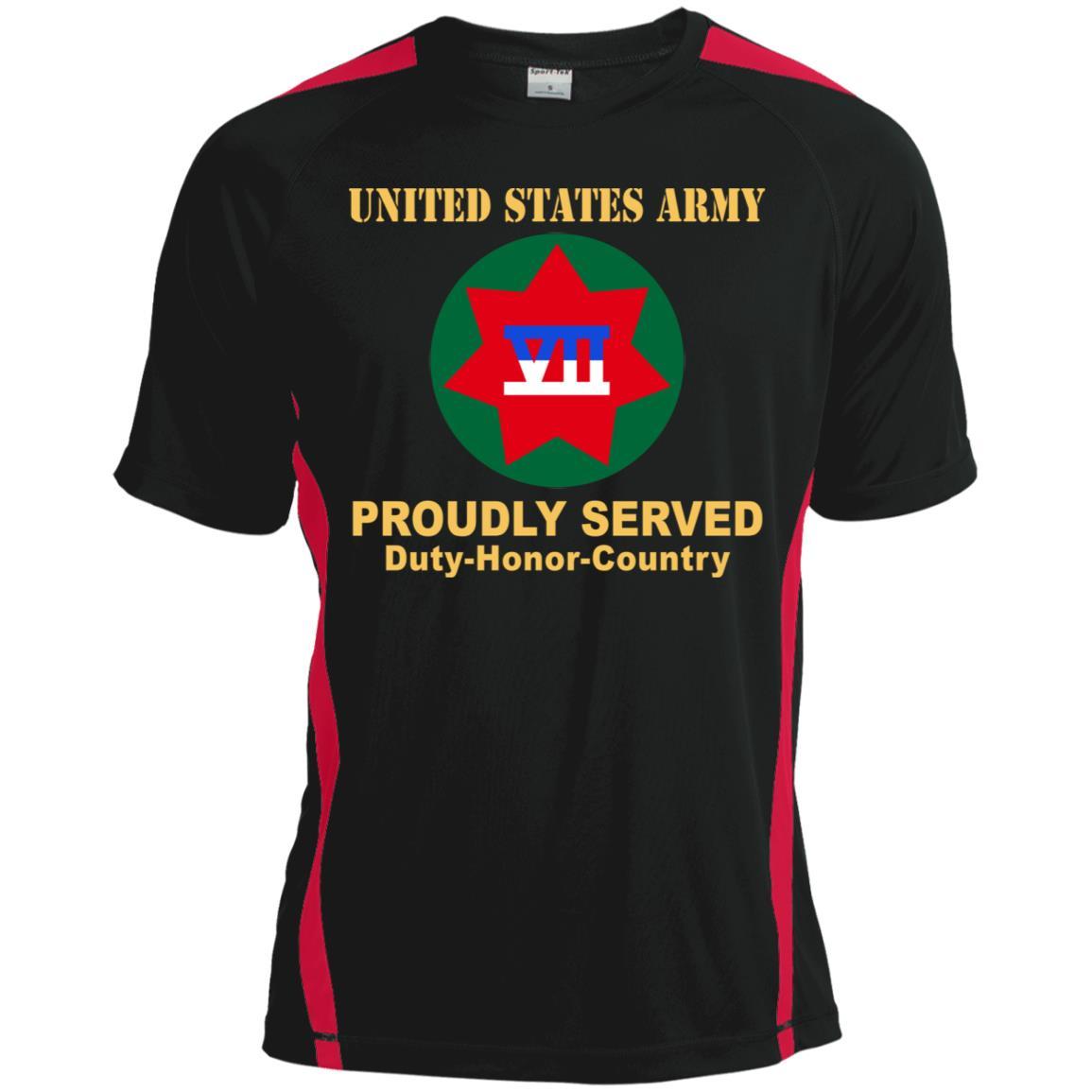 US ARMY VII CORPS- Proudly Served T-Shirt On Front For Men-TShirt-Army-Veterans Nation