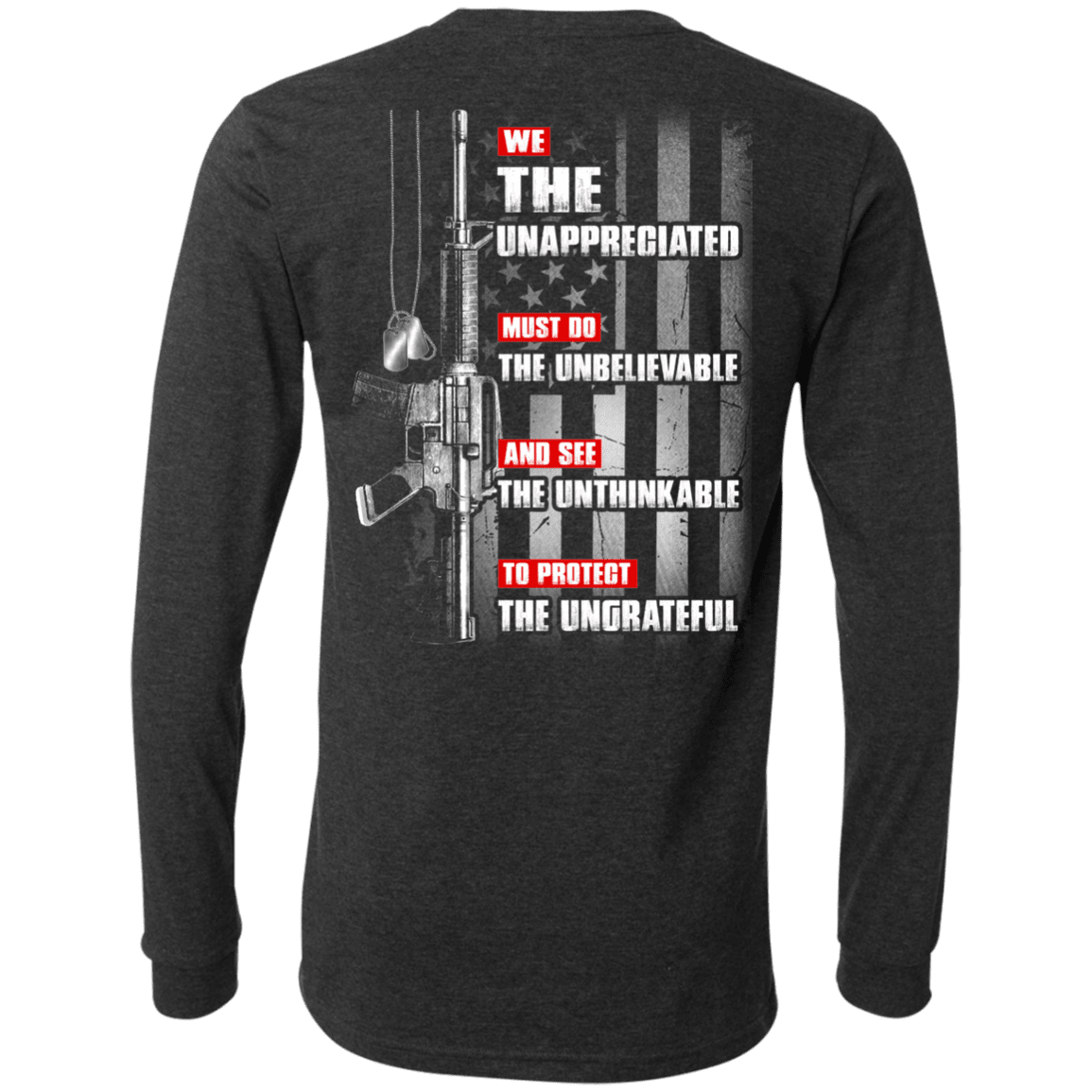 Military T-Shirt "UNAPPRECIATED VETERAN" - Men Back-TShirt-General-Veterans Nation