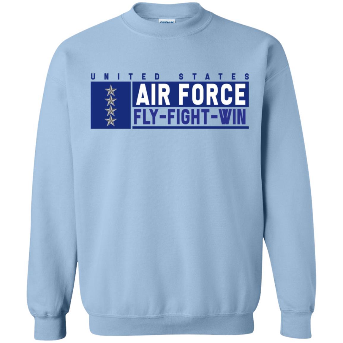 US Air Force O-10 General Fly - Fight - Win Long Sleeve - Pullover Hoodie-TShirt-USAF-Veterans Nation