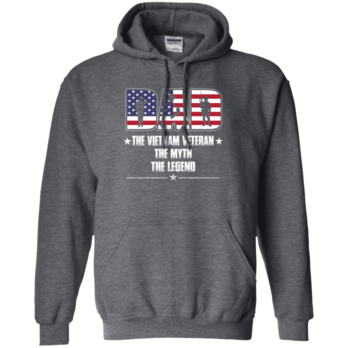 Military T-Shirt "Vietnam Veteran Legend Dad" Front-TShirt-General-Veterans Nation