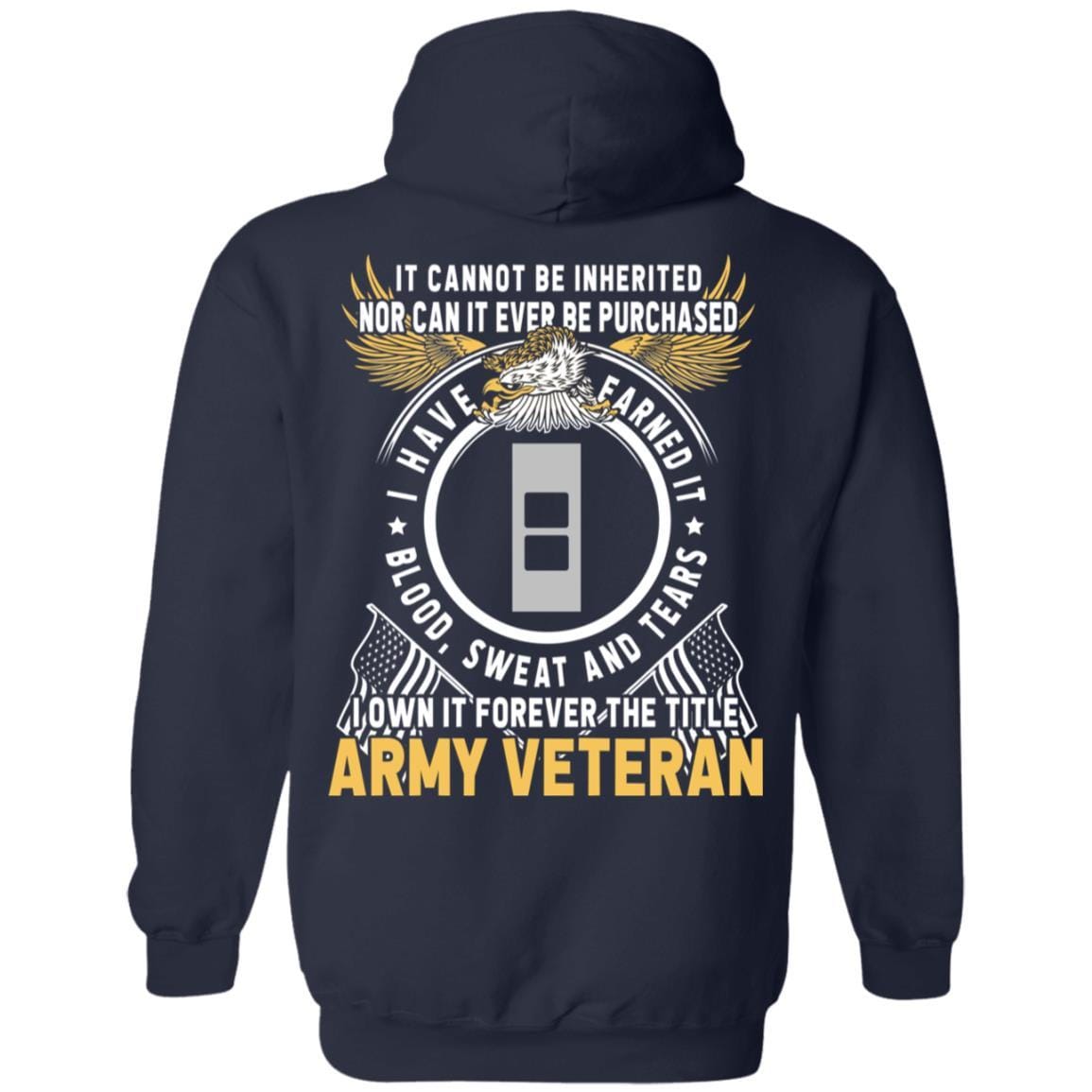 US Army W-2 Chief Warrant Officer 2 W2 CW2 Warrant Officer Ranks T-Shirt For Men On Back-TShirt-Army-Veterans Nation