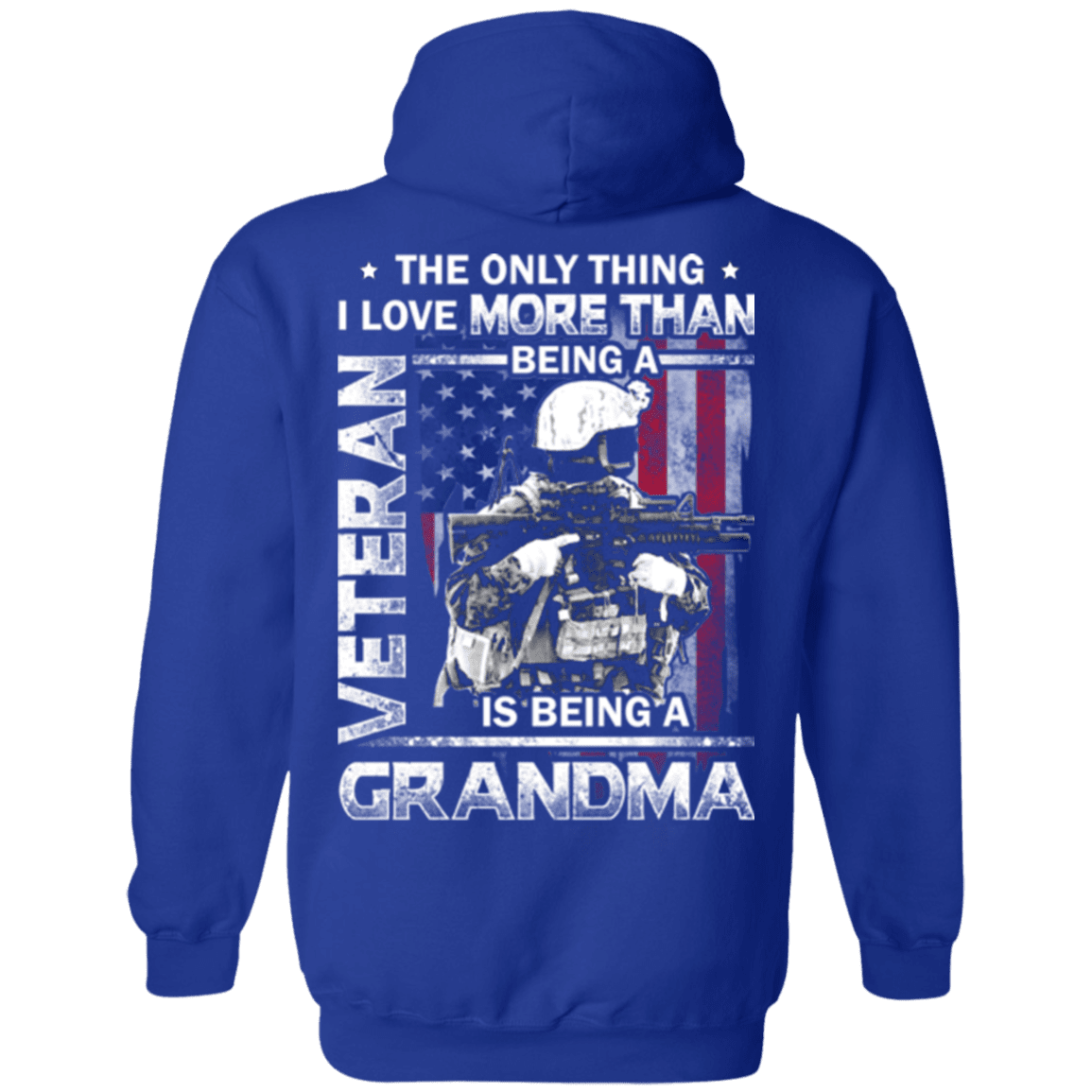 Military T-Shirt "I Love Being a Grandma Veteran - Back"-TShirt-General-Veterans Nation
