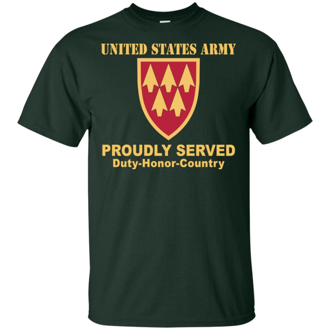 US ARMY 32ND AIR AND MISSILE DEFENSE COMMAND - Proudly Served T-Shirt On Front For Men-TShirt-Army-Veterans Nation