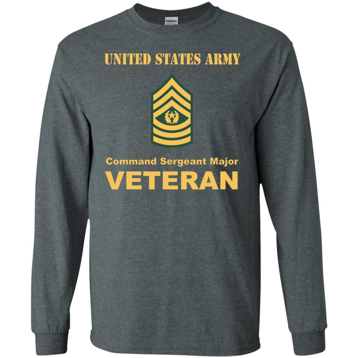 US Army E-9 Command Sergeant Major E9 CSM Noncommissioned Officer Veteran Men T Shirt On Front-TShirt-Army-Veterans Nation