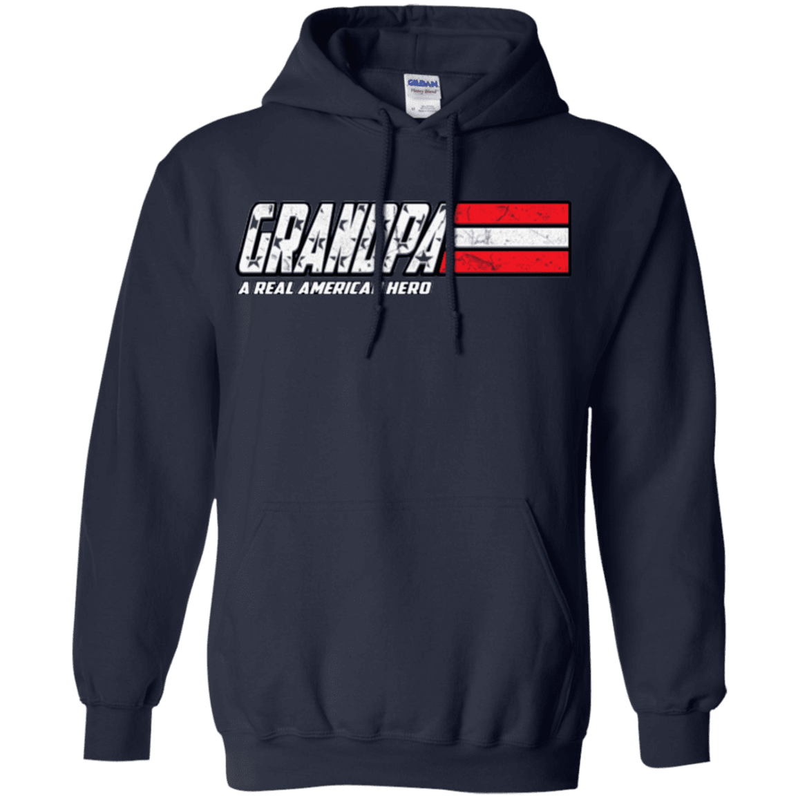 Military T-Shirt "Grandpa - A Real American Hero - Men" Front-TShirt-General-Veterans Nation