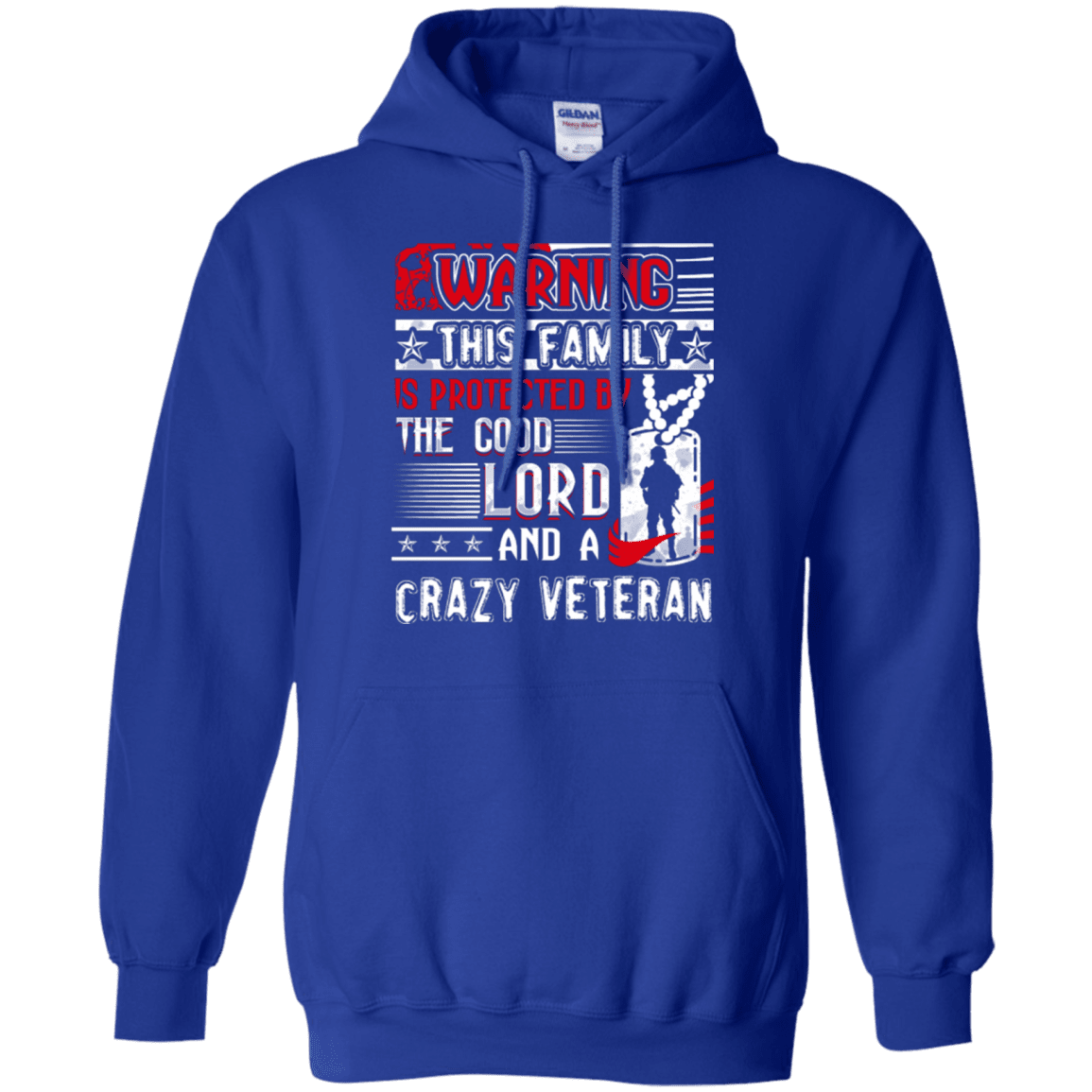 Military T-Shirt "The Good Lord And A Crazy Veteran"-TShirt-General-Veterans Nation
