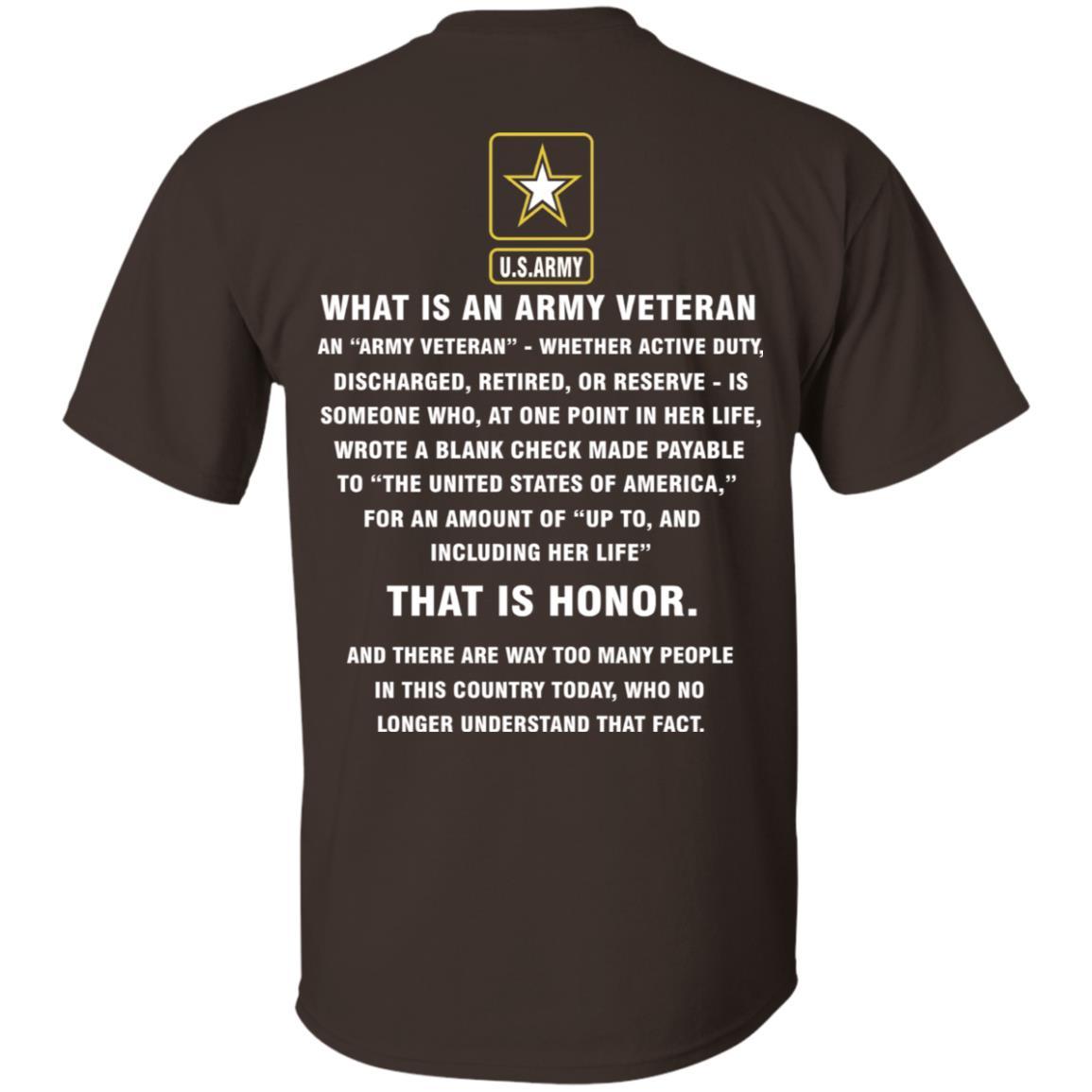 US Army T-Shirt "- What Is An Army Veteran "-TShirt-Army-Veterans Nation