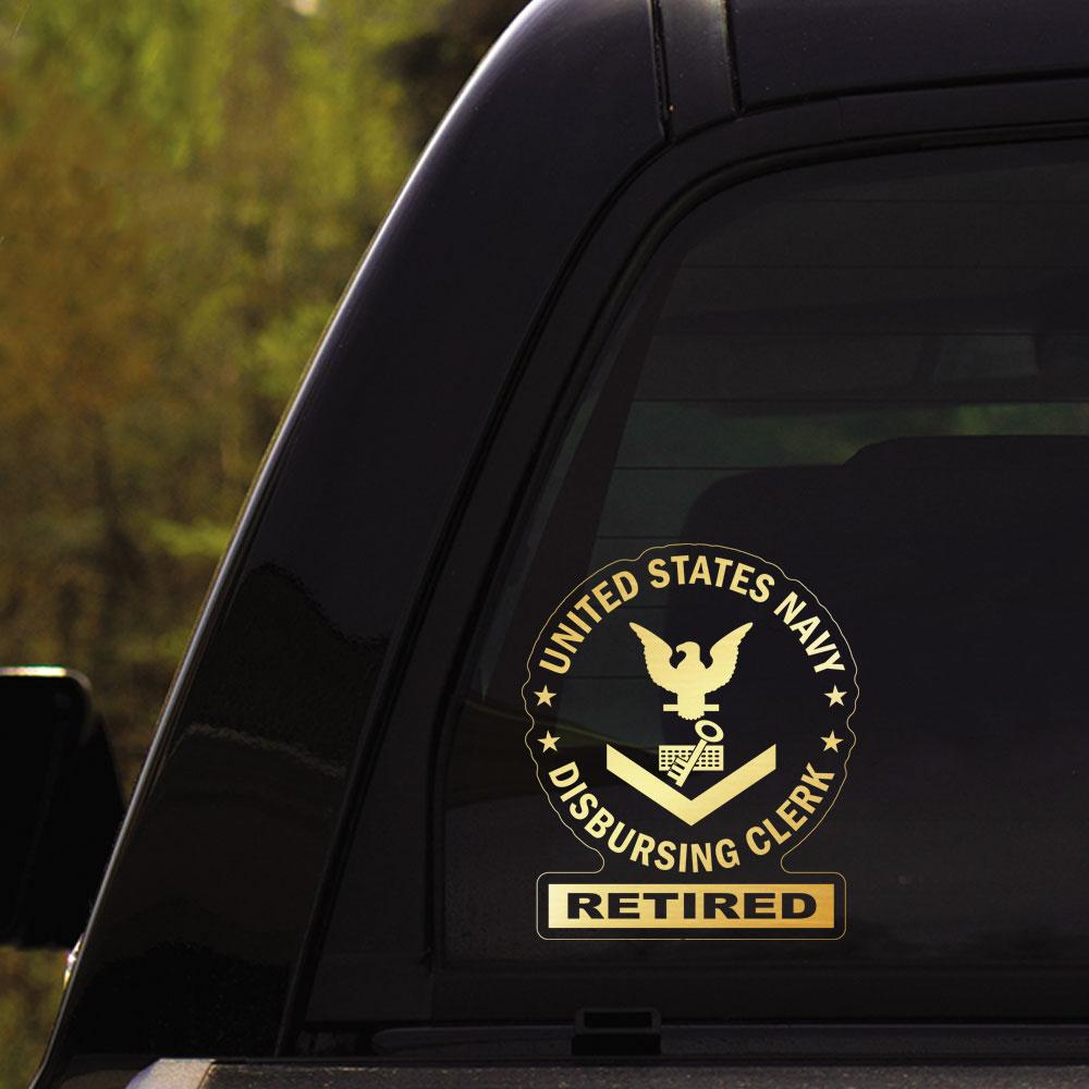US Navy Disbursing Clerk DK Rating Badges Clear Stickers-Decal-Navy-Rating-Veterans Nation