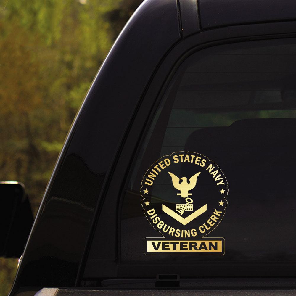 US Navy Disbursing Clerk DK Rating Badges Clear Stickers-Decal-Navy-Rating-Veterans Nation