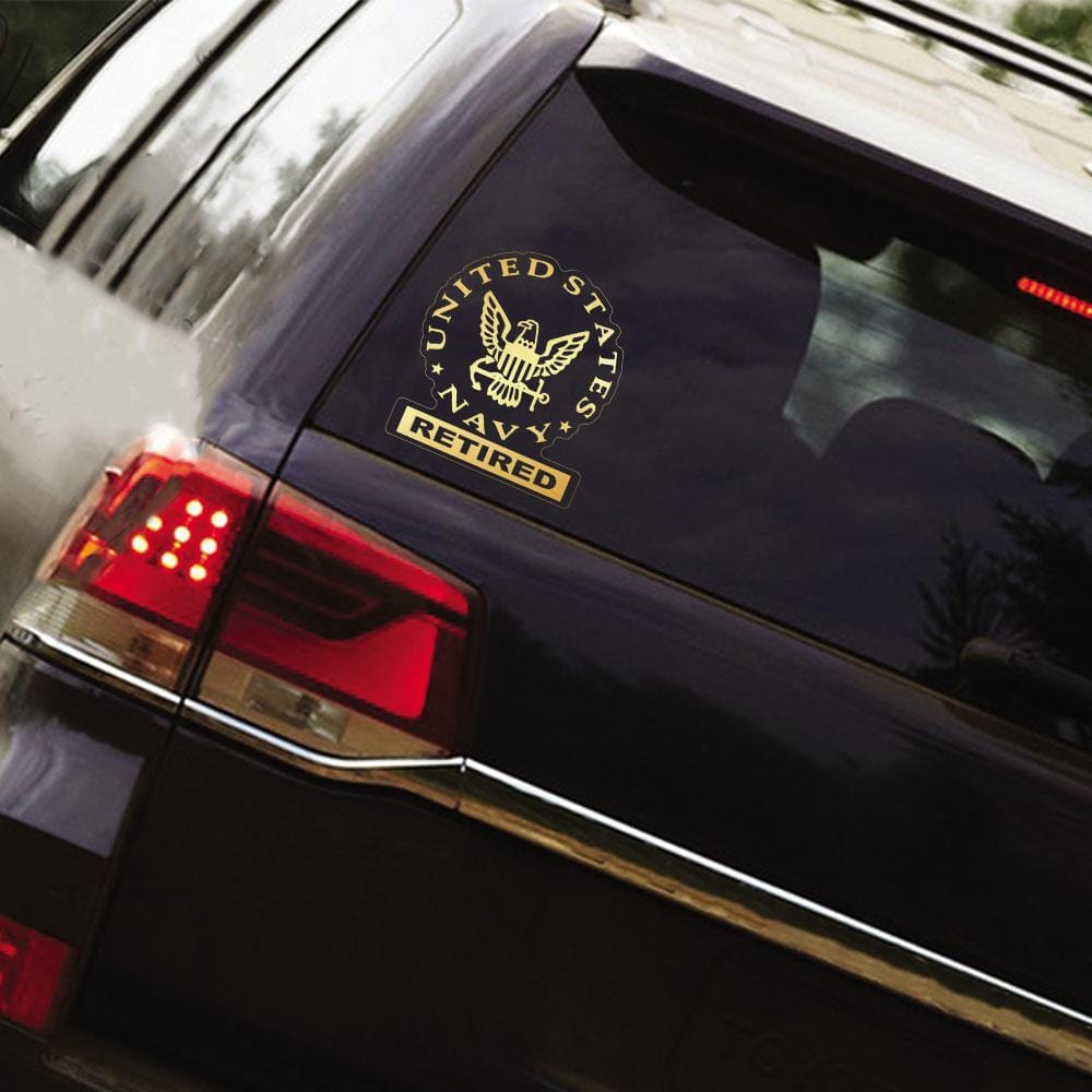 US Navy Logo - Ranks Clear Stickers-Decal-Navy-Collar-Veterans Nation