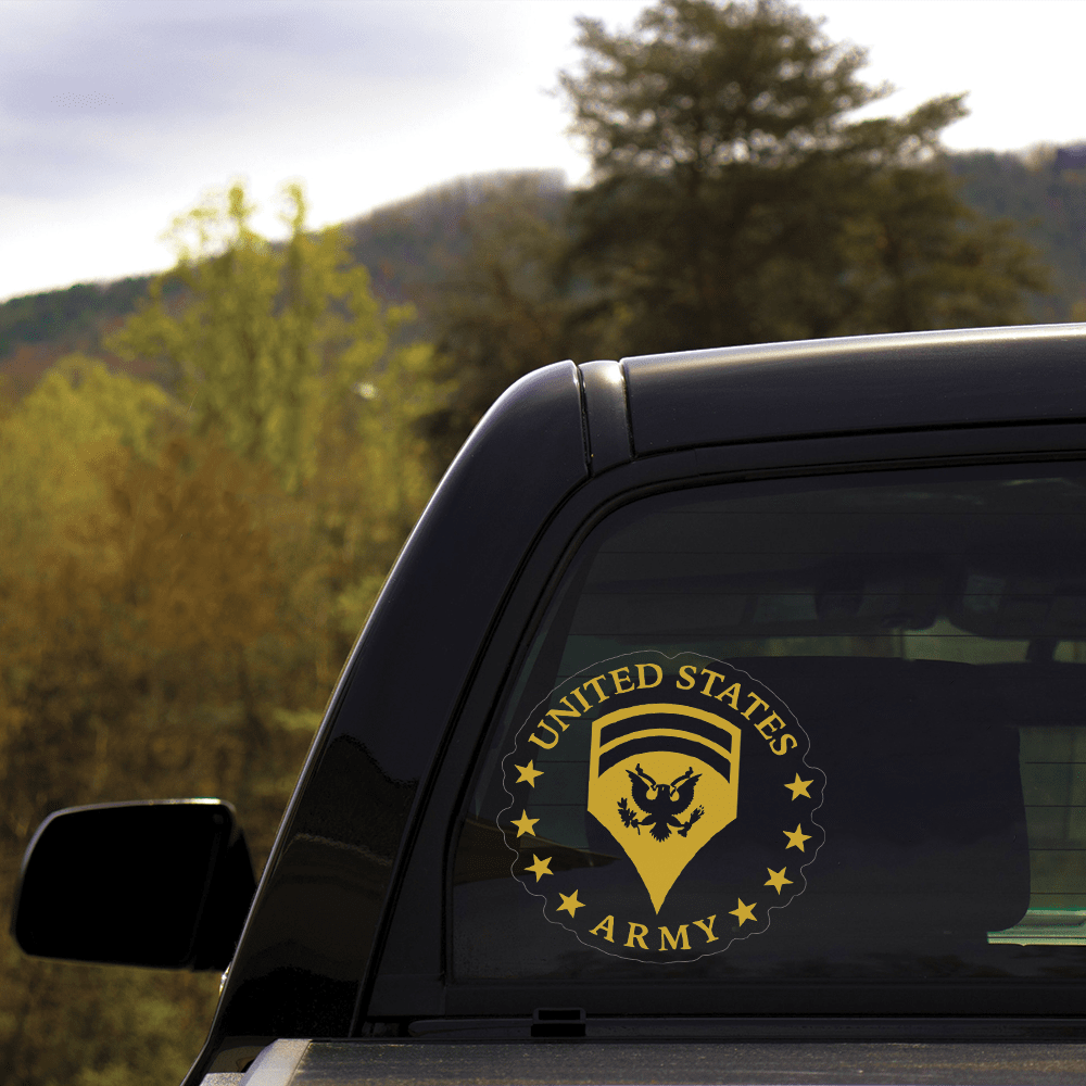 US Army Specialist SPC Ranks Clear Stickers-Decal-Army-Ranks-Veterans Nation