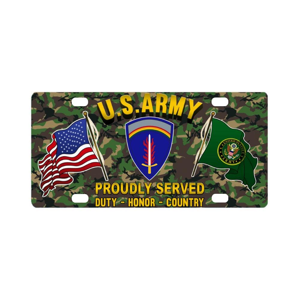 UNITED STATES ARMY EUROPE- Classic License Plate-LicensePlate-Army-CSIB-Veterans Nation