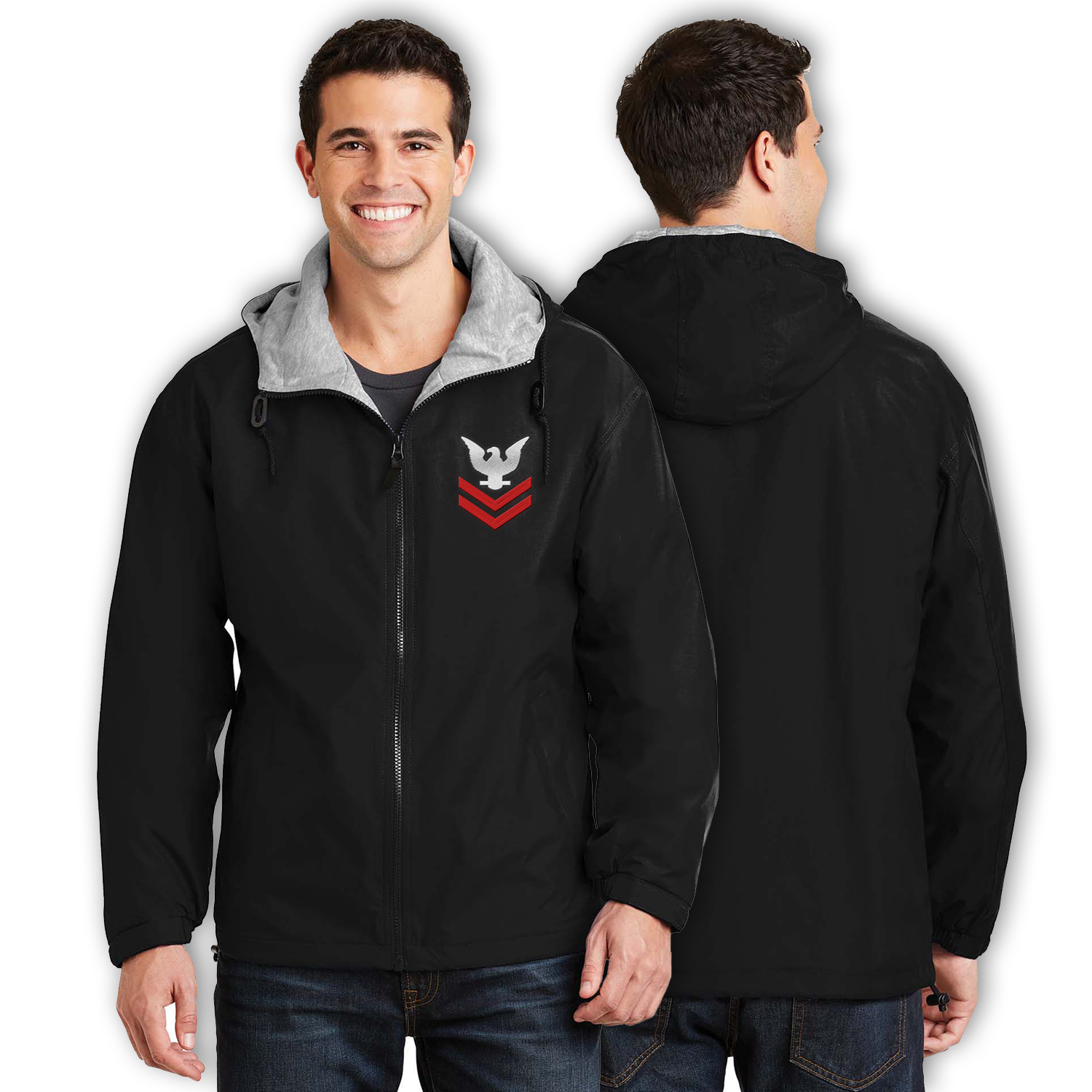 Custom MARlNE Ranks/Insignia Print On Left Chest Team Jacket