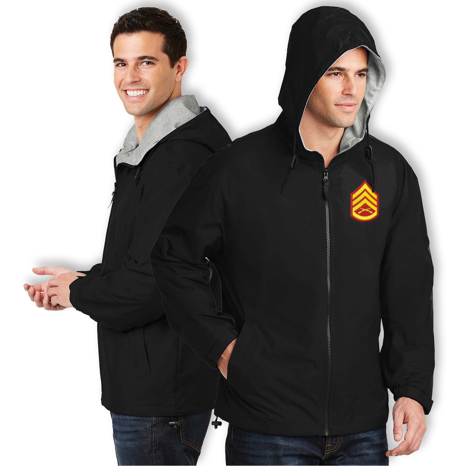 Custom MARlNE Ranks/Insignia Print On Left Chest Team Jacket