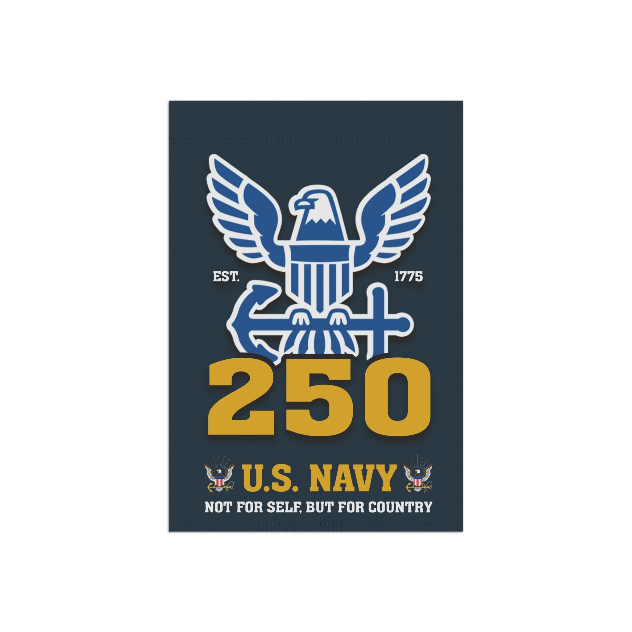 US Navy Est 1775 Not For Self, But For Country Garden Flag Twin-Side Printing