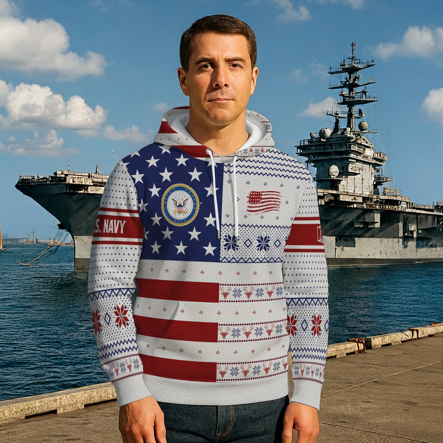 Personalized US Navy Hoodie 3D All Over Print JH3D05