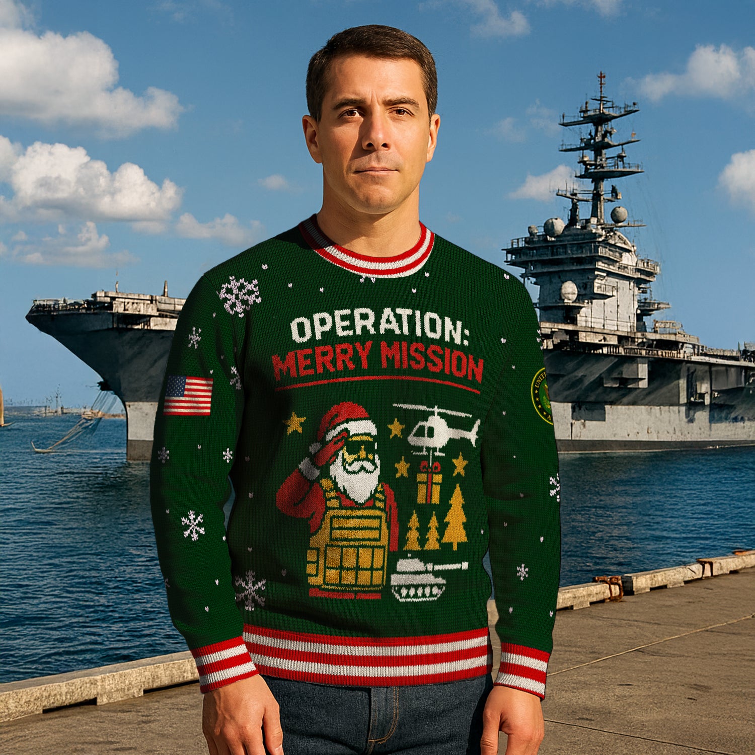 Operation Merry Mission Christmas Ugly Christmas Sweater