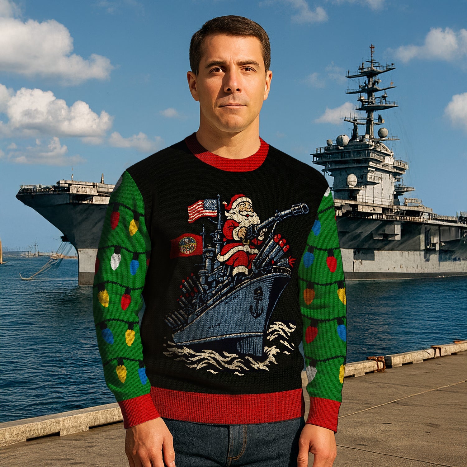 America's Navy A Legacy Of Valor Since 1775 Christmas Ugly Sweater
