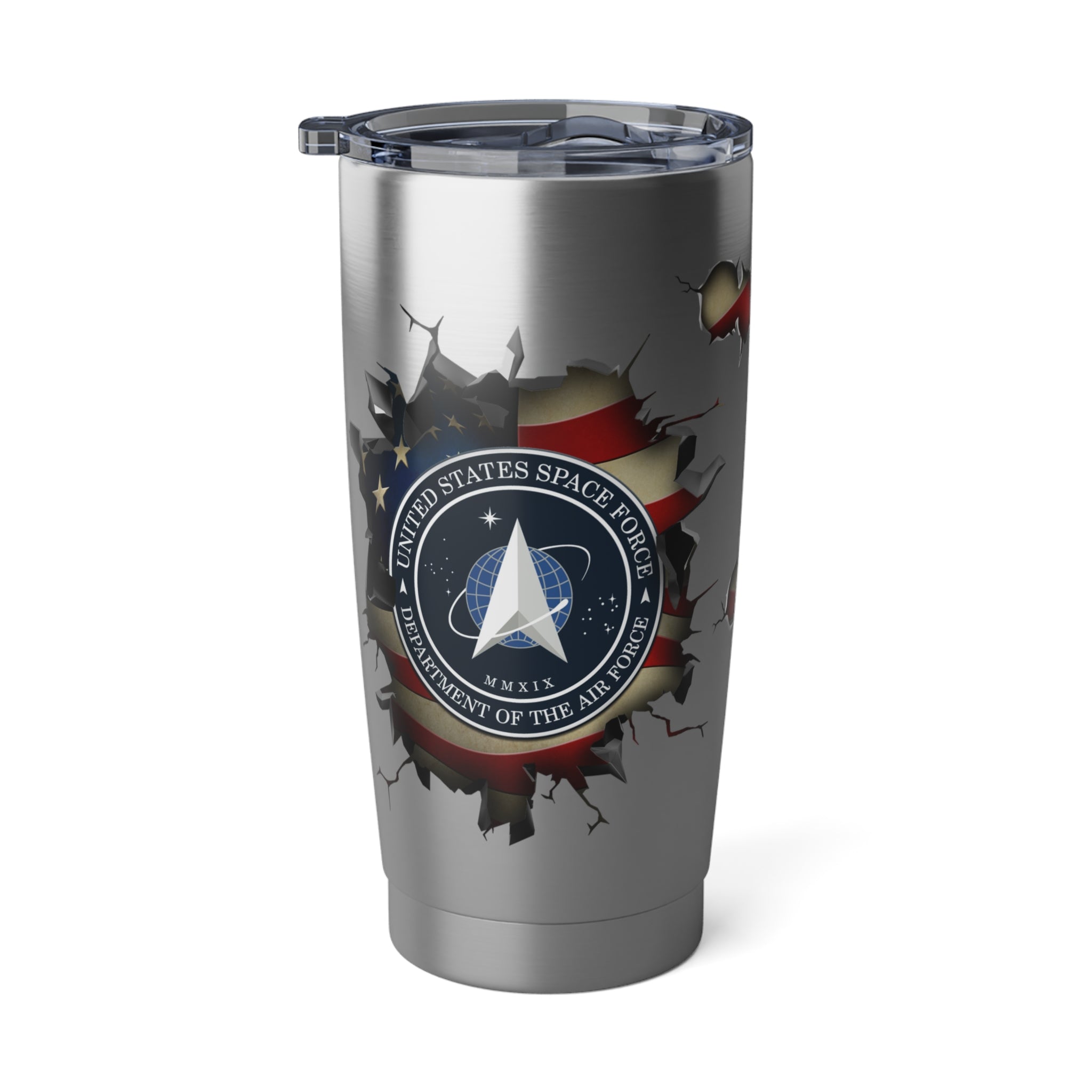 US Seal of the United States Space Force 3D Break Effect Vagabond 20oz Tumbler