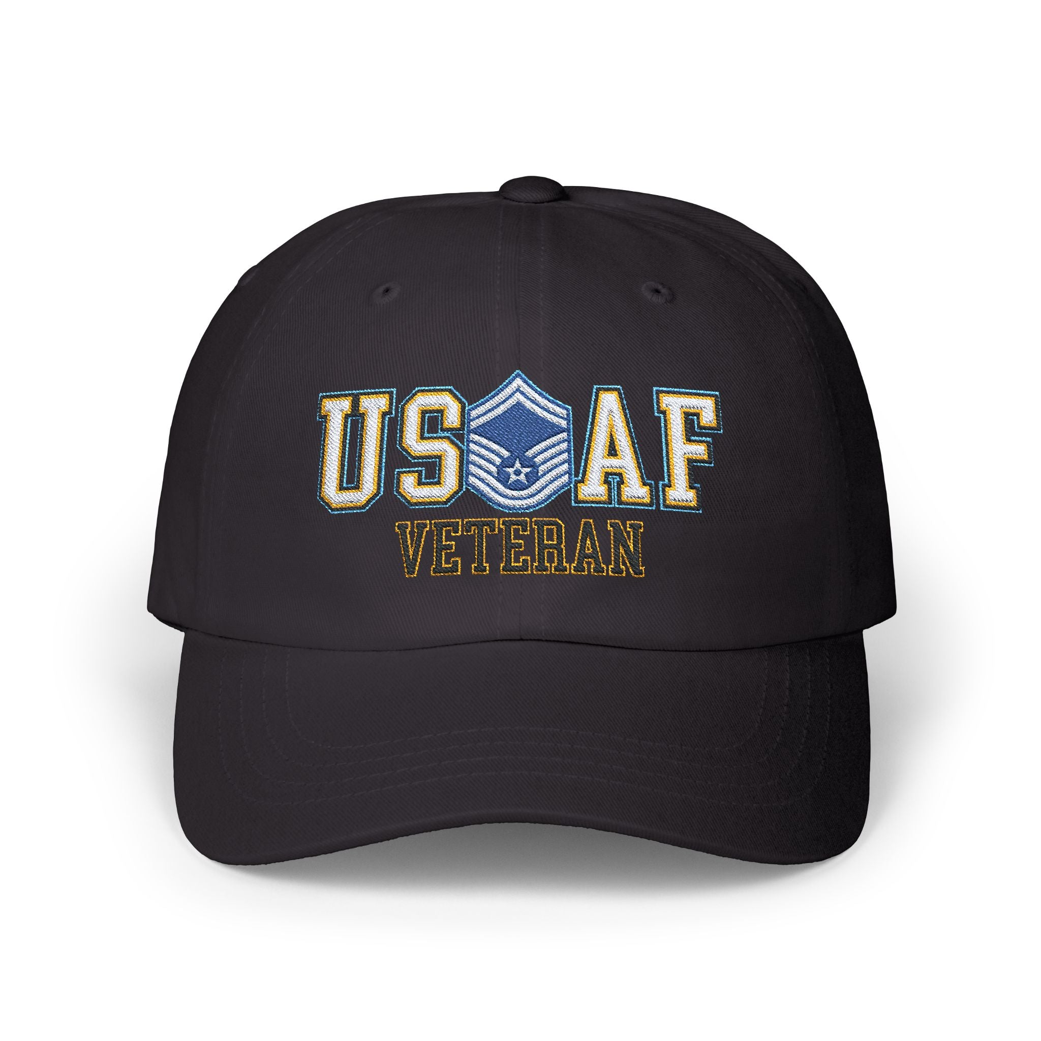 US Air Force E-8 Senior Master Sergeant SMSgt Veteran Embroidered Classic Dad Cap