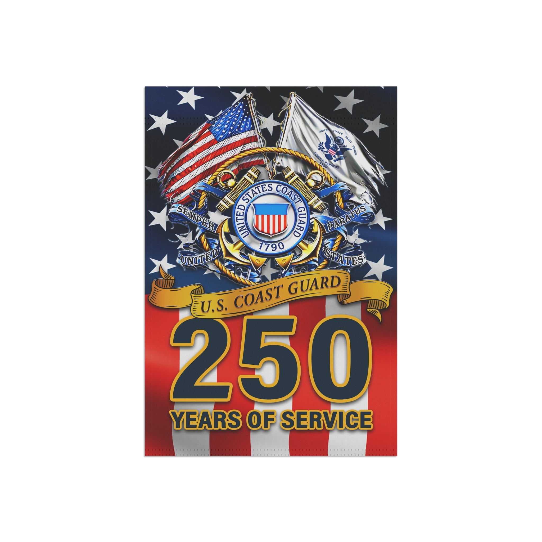 US Coast Guard 250 Years Of Service Garden Flag Twin-Side Printing