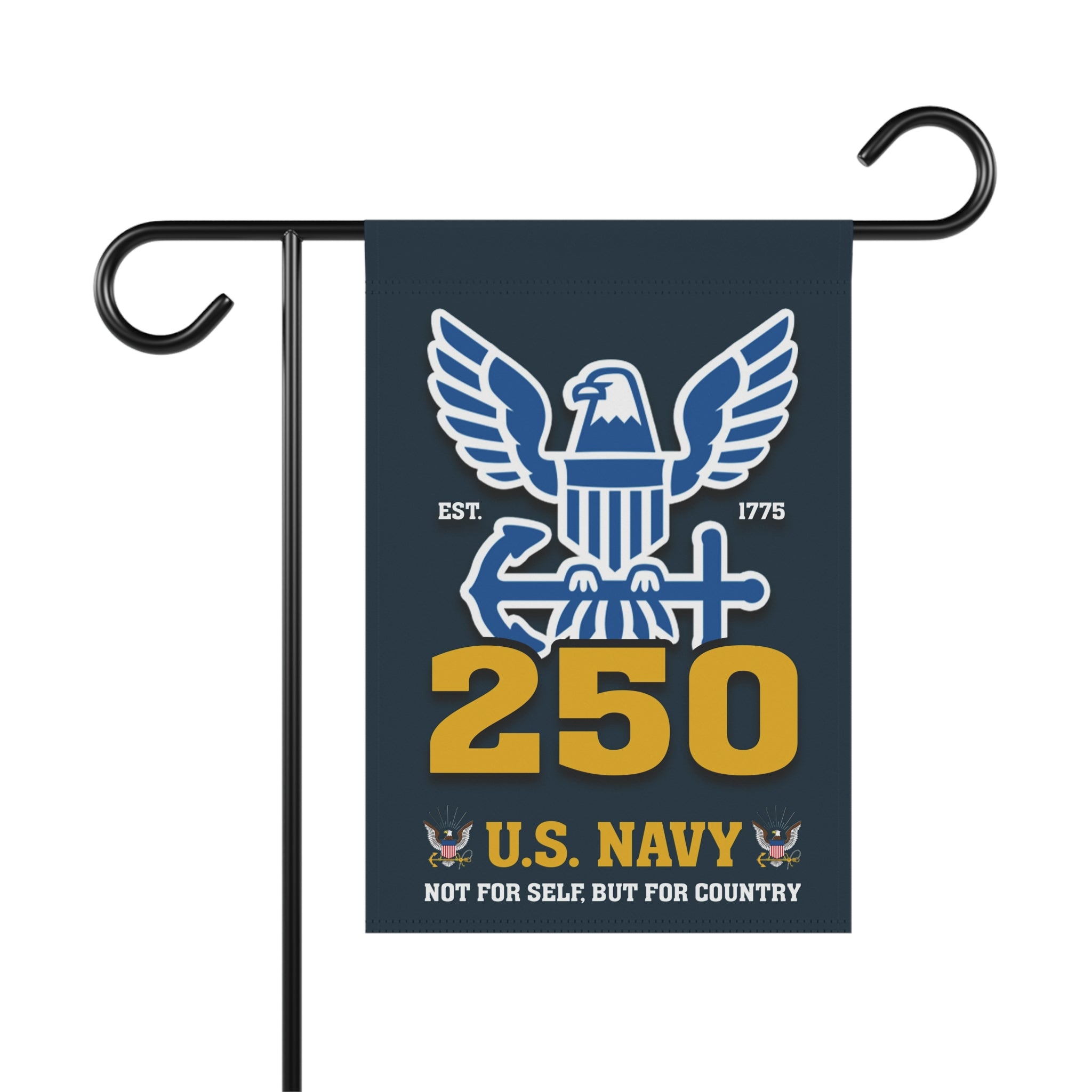 US Navy Est 1775 Not For Self, But For Country Garden Flag Twin-Side Printing