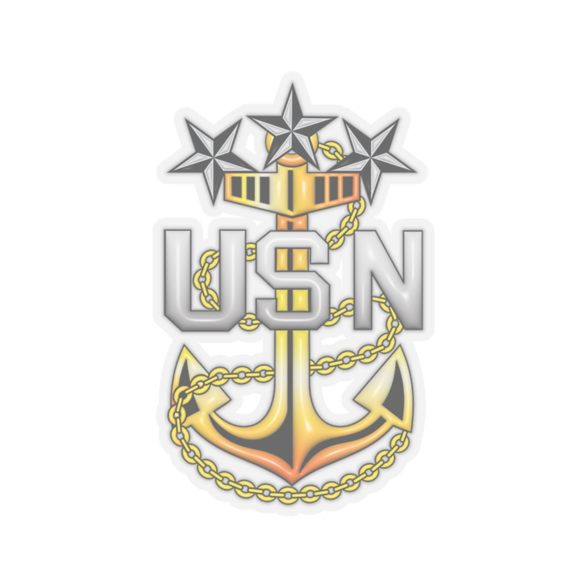 US Navy E-9 MCPON Senior Enlisted Advisor 3D Effect Stickers