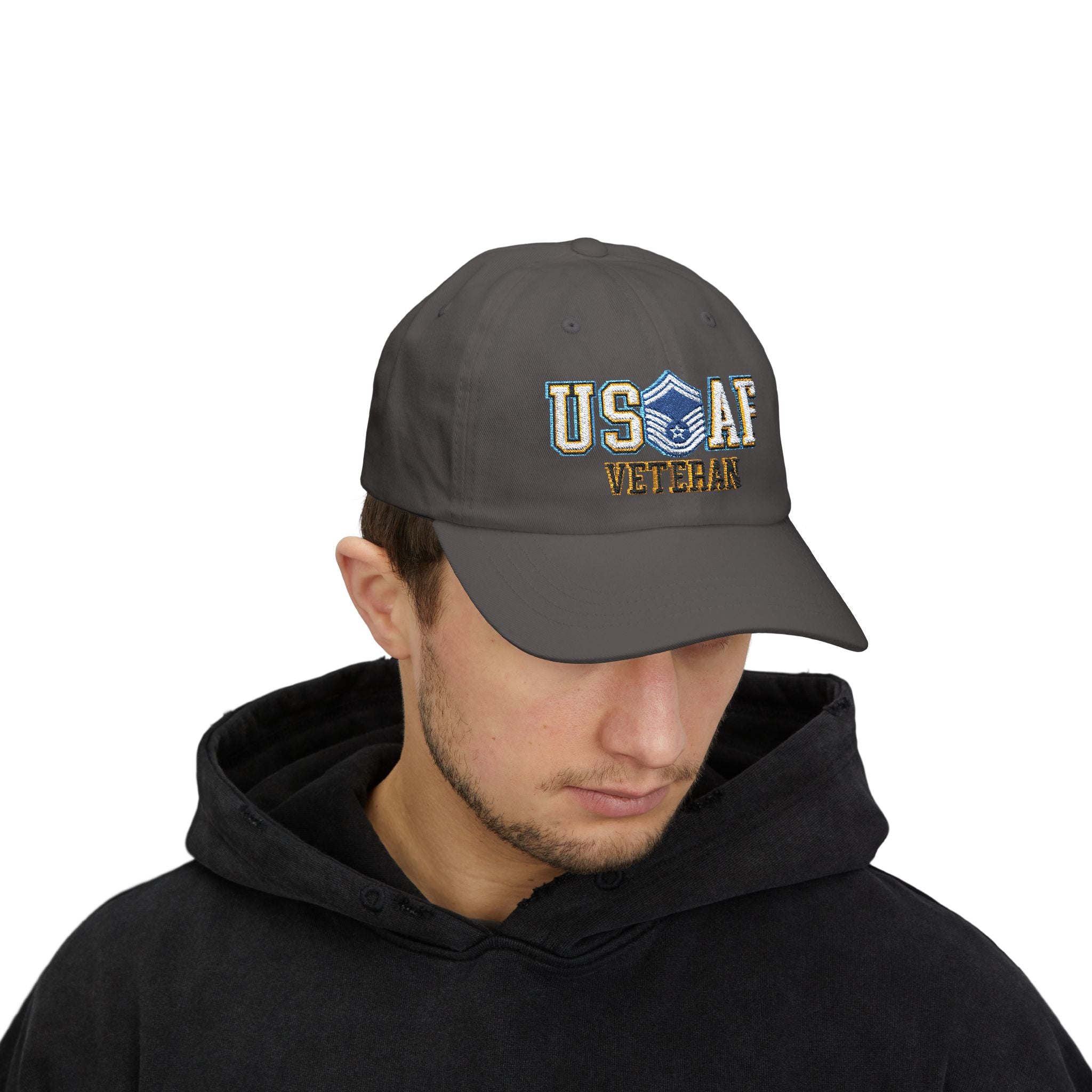 US Air Force E-8 Senior Master Sergeant SMSgt Veteran Embroidered Classic Dad Cap