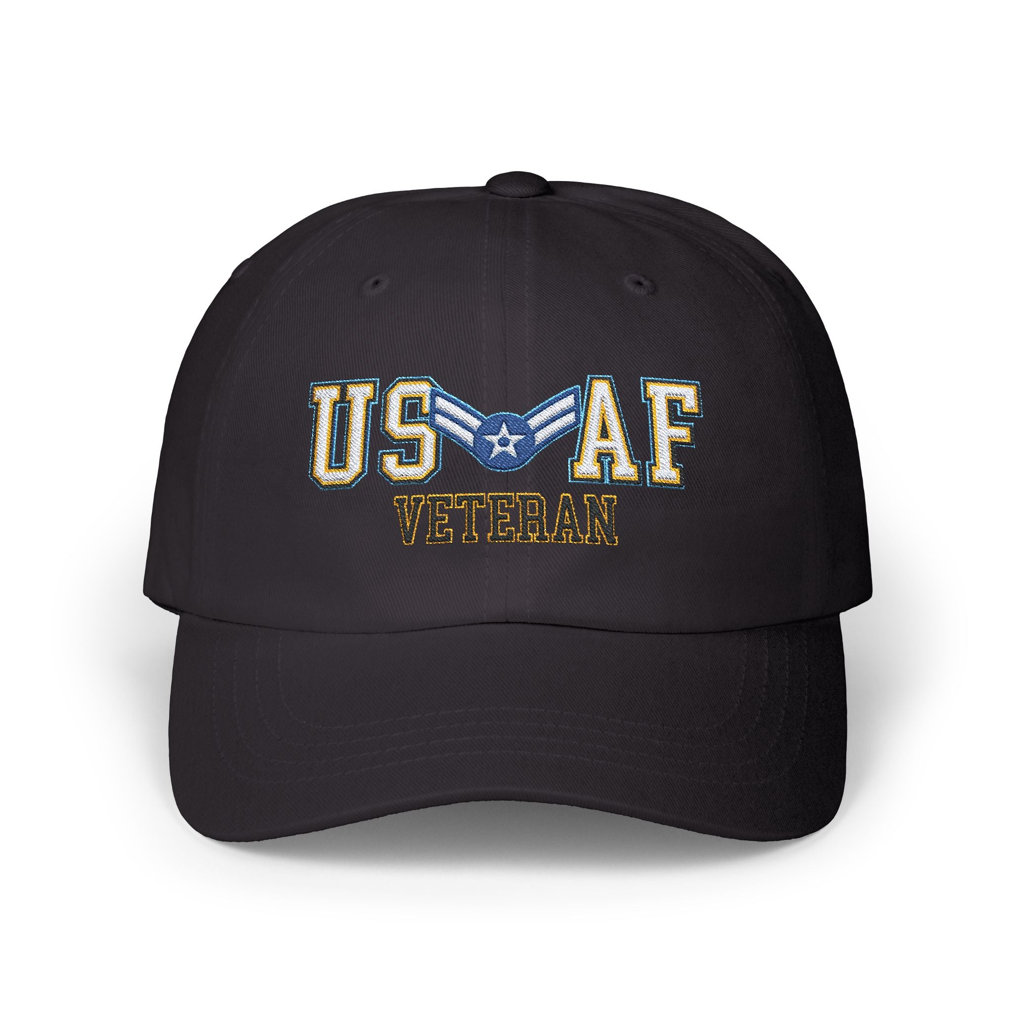 US Air Force E-3 Airman First Class A1C E3 Ranks Enlisted Airman Veteran Embroidered Classic Dad Cap