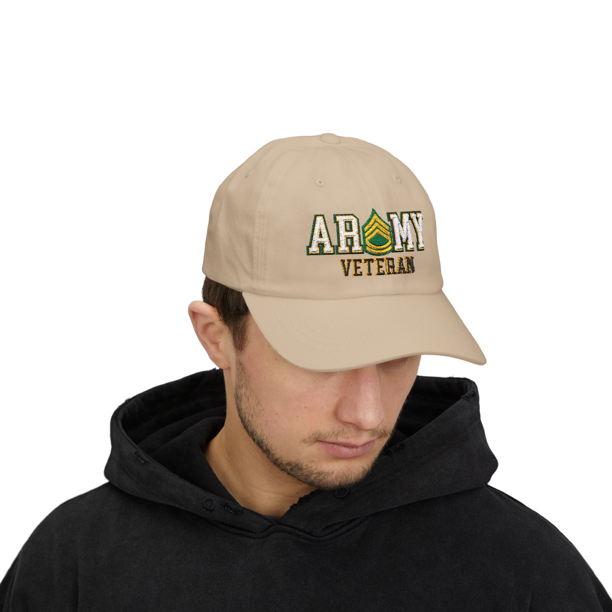 US Army E-7 Sergeant First Class E7 SFC Noncommissioned Officer Veteran Embroidered Classic Dad Cap