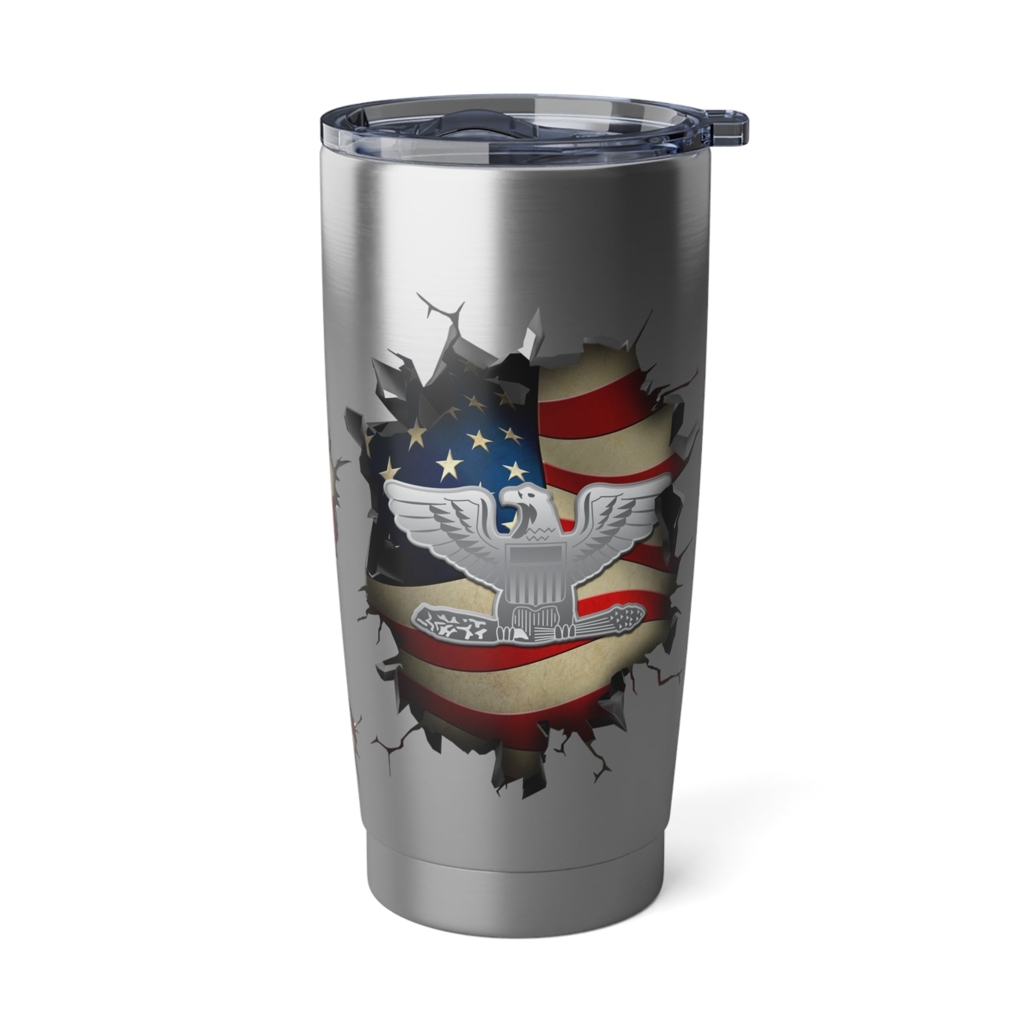 US Navy O-6 Captain O6 CAPT Senior Officer 3D Break Effect Vagabond 20oz Tumbler