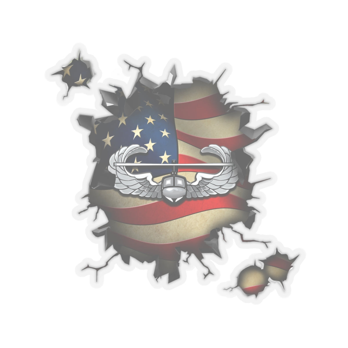 Us army Air Assault 3D Break Effect Stickers