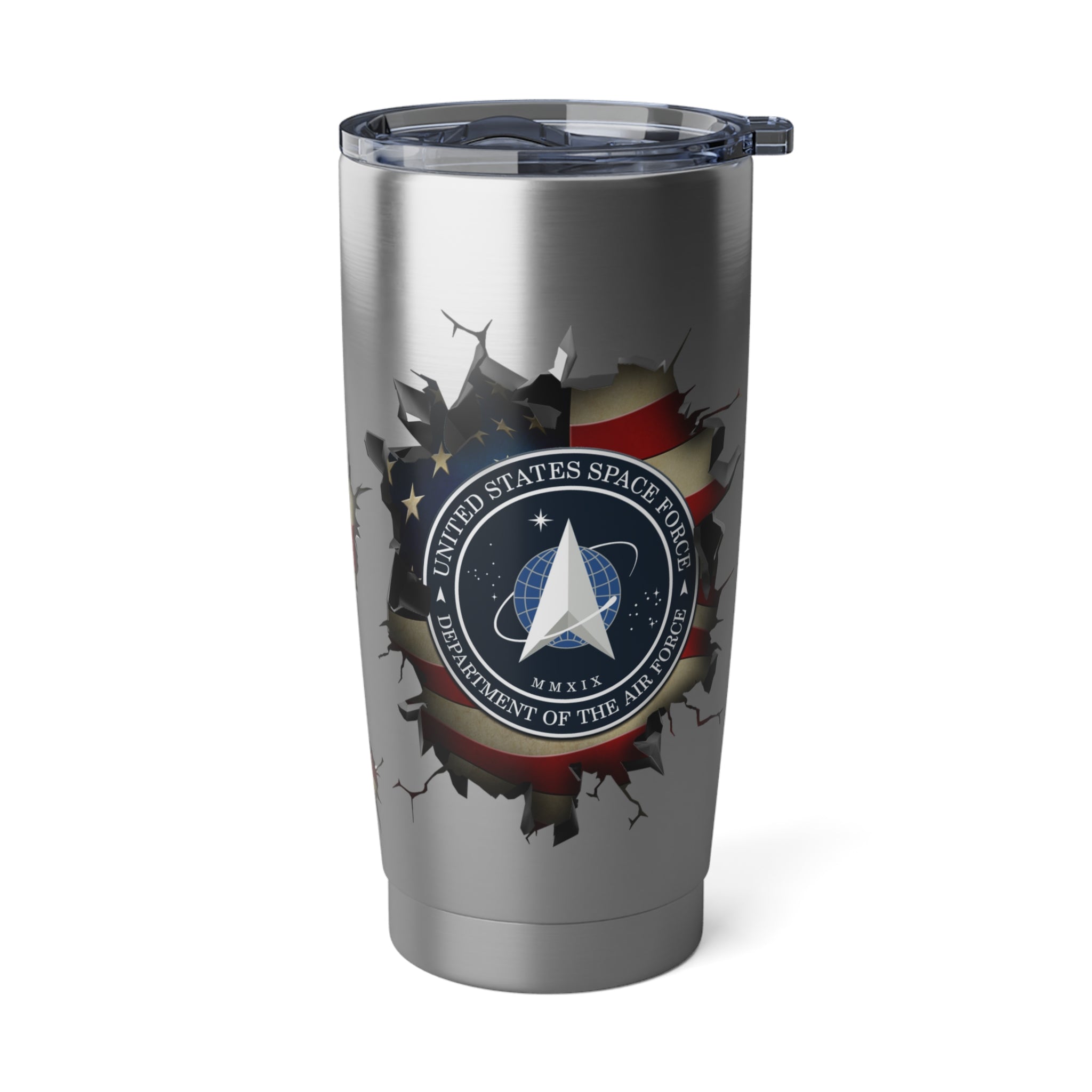 US Seal of the United States Space Force 3D Break Effect Vagabond 20oz Tumbler