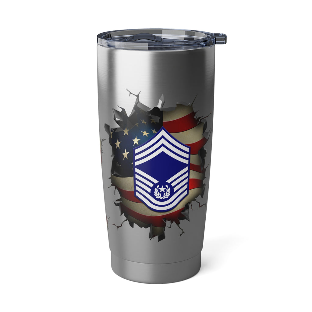 US Air Force E-9 Chief Master Sergeant Of The Air Force E9 CMSAF Noncommissioned Officer (Special) AF Ranks 3D Break Effect Vagabond 20oz Tumbler