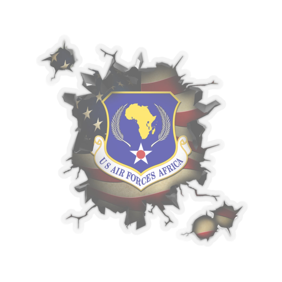 United States Air Forces Africa 3D Break Effect Stickers