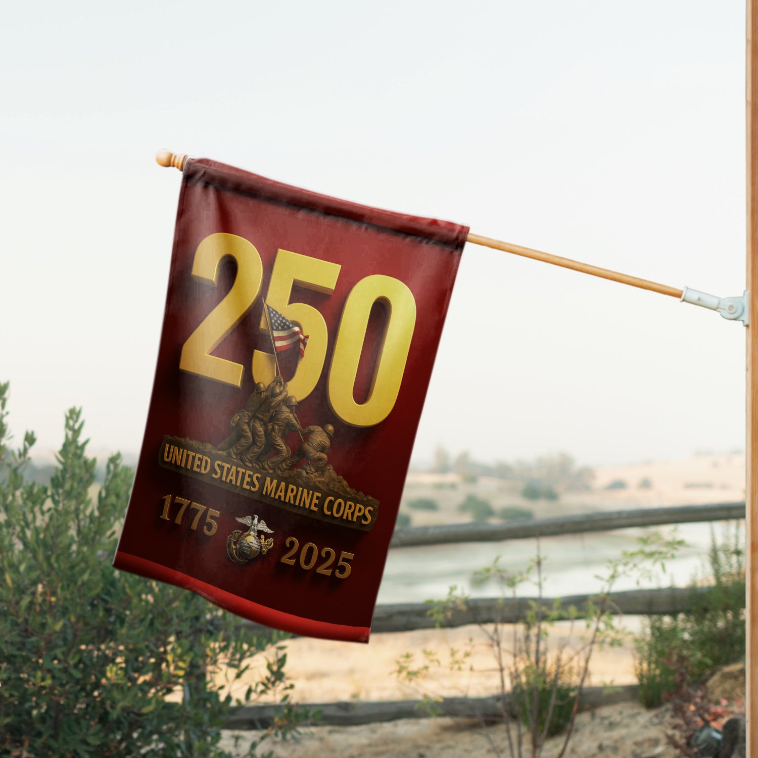 MARlNE 1775 - 2025 House Flag 28" x 40" Twin-Side Printing