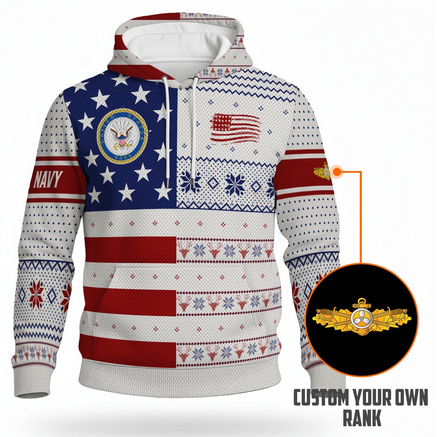 Personalized US Navy Hoodie 3D All Over Print JH3D05