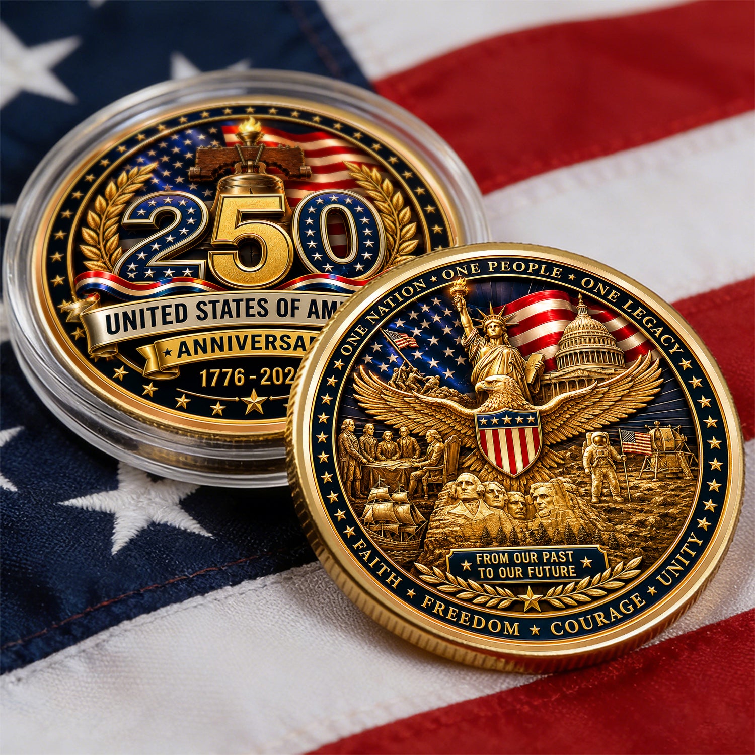 United States Of America 250th Anniversary Challenge Coin