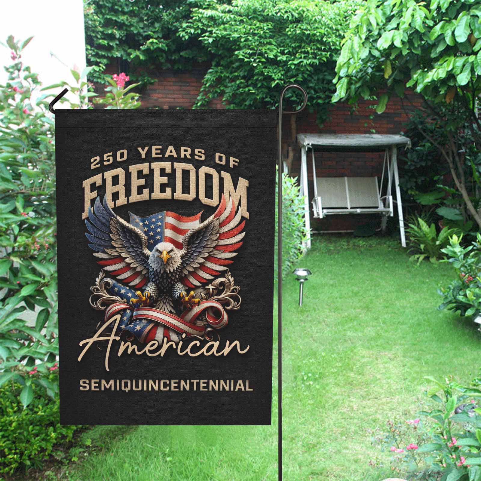America 250 Patriotic Eagle Garden Flag 250 Years of Freedom Decor