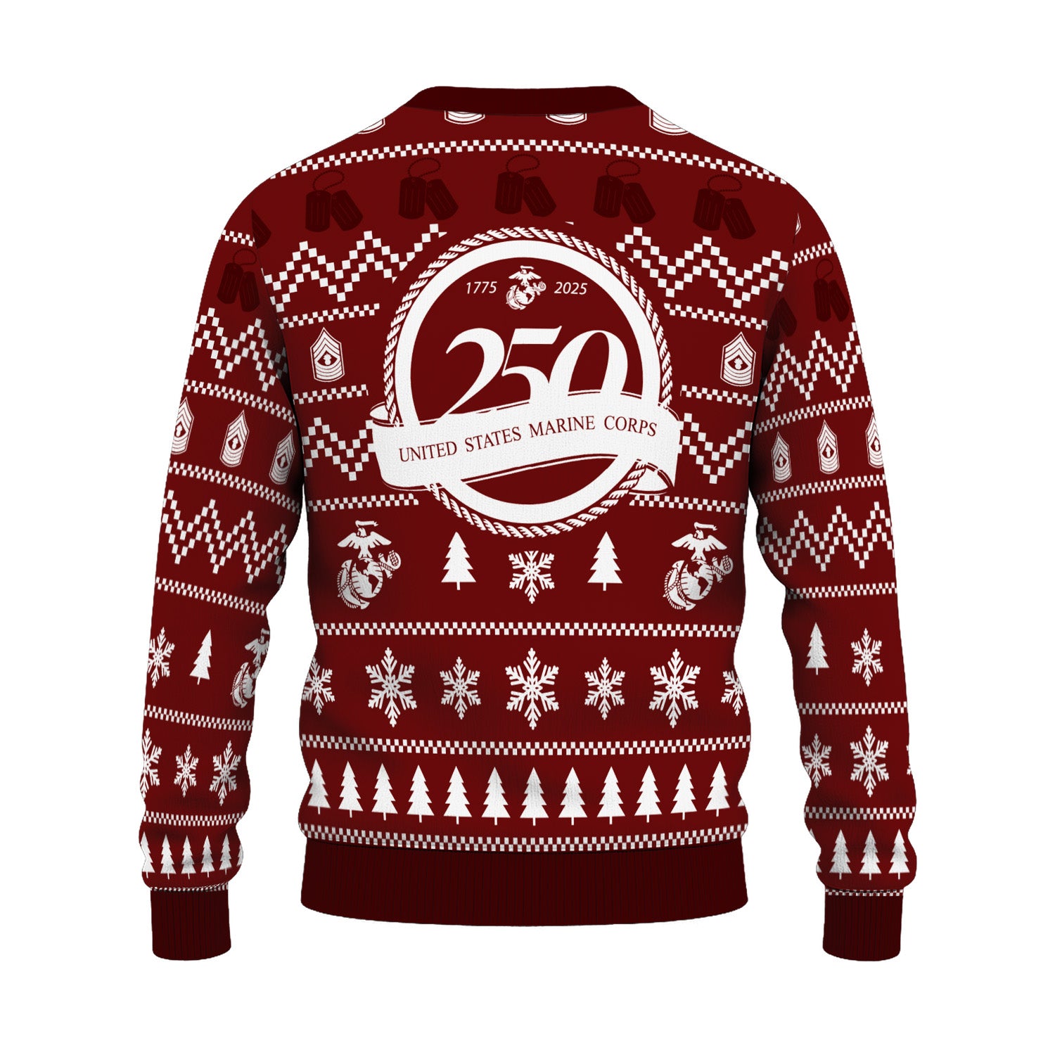 Custom Ranks USMC Ugly Christmas Sweater for Women Men TUST01