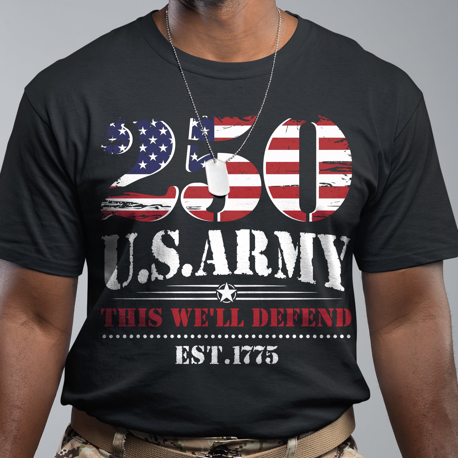 US ARMY 250 This We'll Defend Est 1775 Front T-Shirt