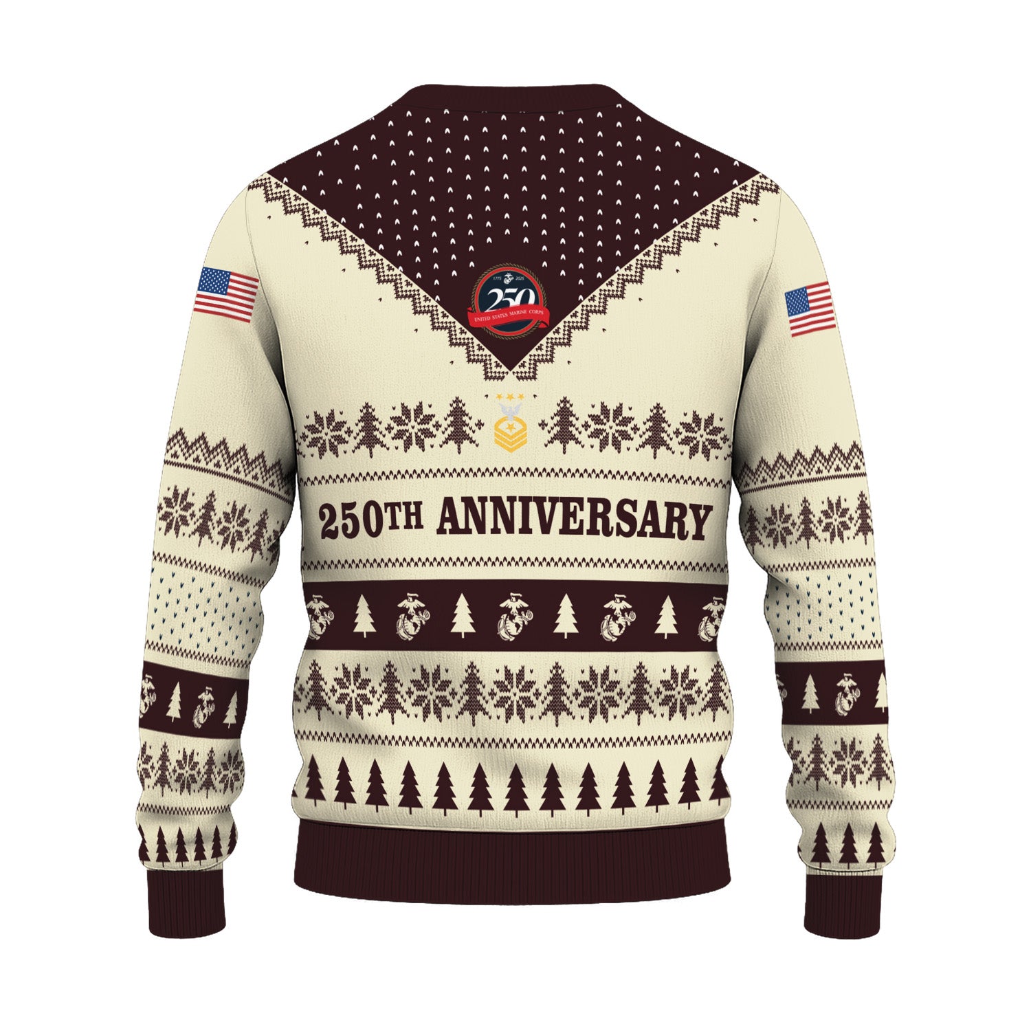 Custom Ranks USMC Ugly Christmas Sweater for Women Men TUST05
