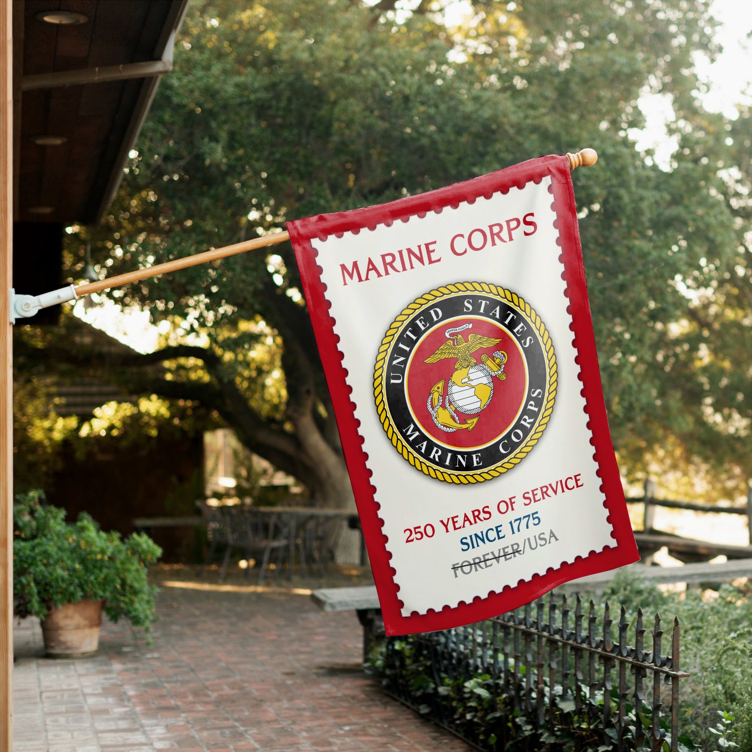 MARlNE 250 Years Of Service Since 1775 House Flag 28" x 40" Twin-Side Printing