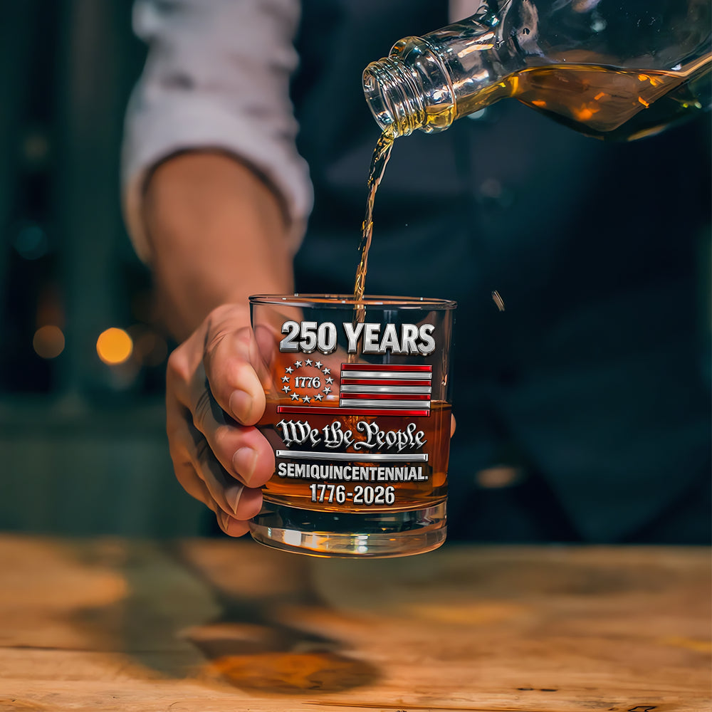 American Pride Whiskey Glass USA 250 Collector Gift