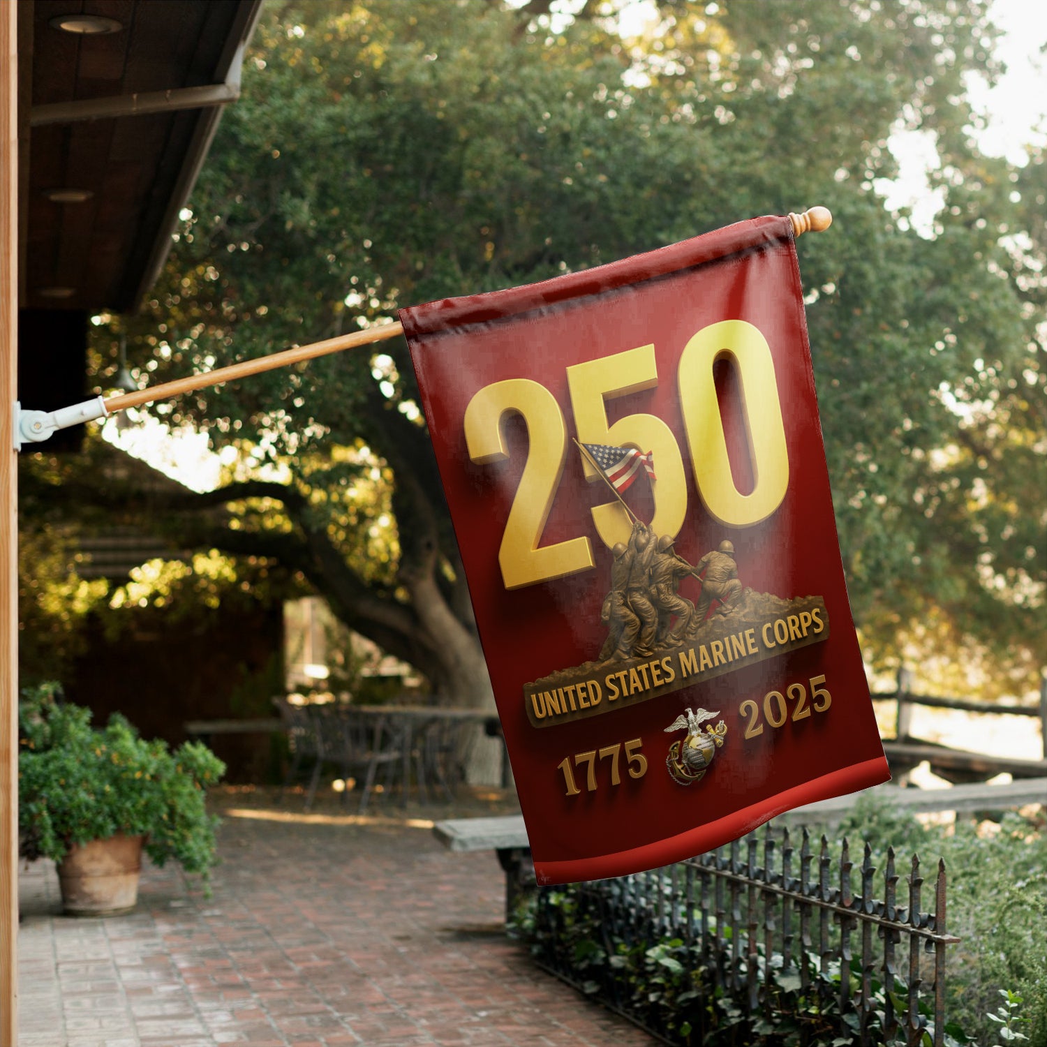 MARlNE 1775 - 2025 House Flag 28" x 40" Twin-Side Printing