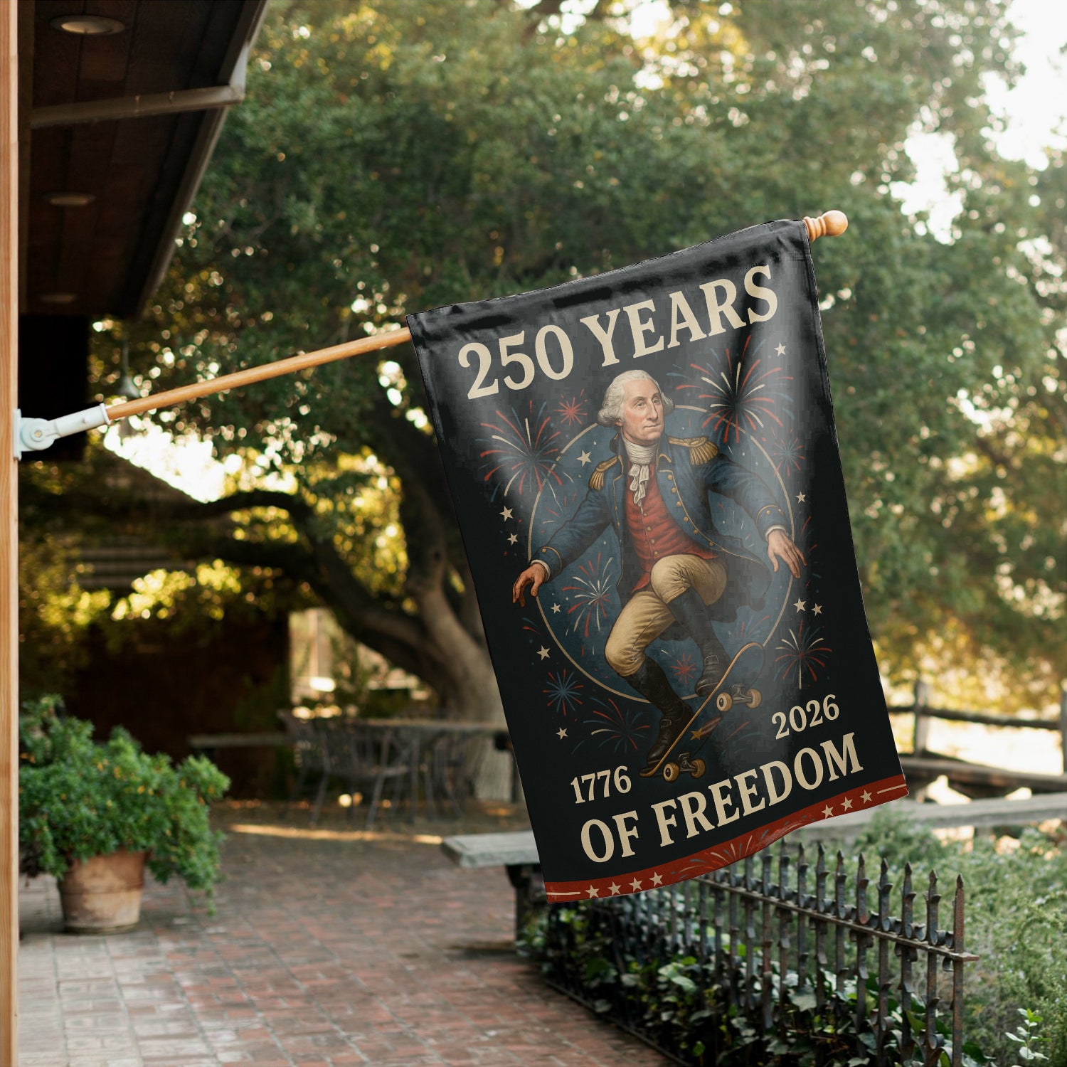 250 Years Of Freedom House Flag 28''x40'' Twin-Side Printing