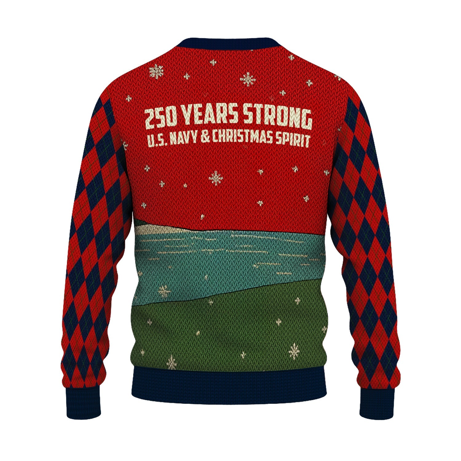 US Navy 250 Years Strong Christmas Ugly Sweater